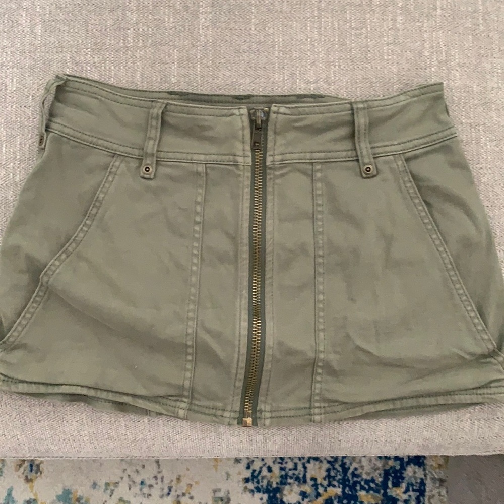 Free people mini skirt with front zipper